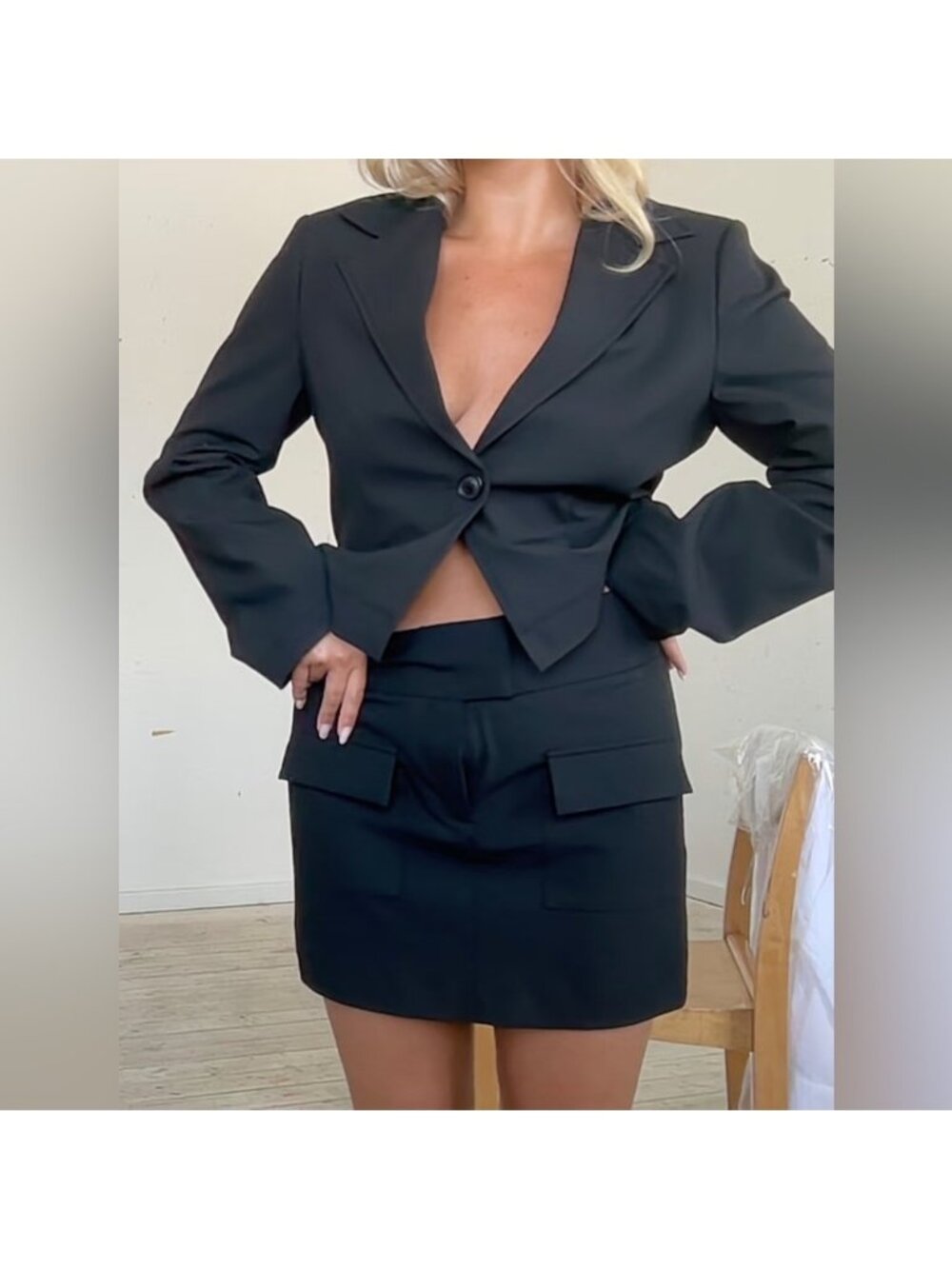 Djerf Avenue Day-to-day Blazer in Black Women Small, NWT